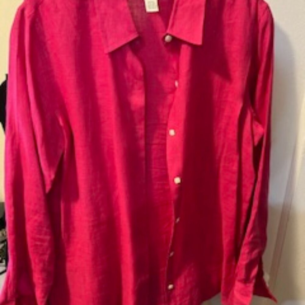 Talbots Irish Linen Long-Sleeve Shirt Size 8